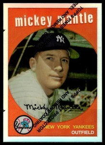 1996 Topps Commemorative Reprints Finest REFRACTOR Mickey Mantle New York - Picture 1 of 2