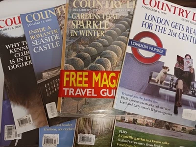 8 British Country Life Weekly Magazines UK 1999-200 Houses Gardens FishingHunti - Image 1 of 4