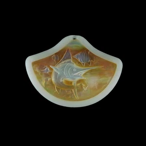 Carved Sailfish MOP Designer Bead GM053031 - Picture 1 of 4