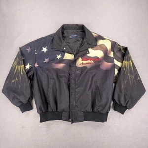 VTG Swingster Snap-On Racing Jacket Mens 2XL American Flag Eagle Mechanic USA - Picture 1 of 14