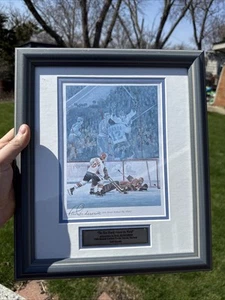 "THE SHOT HEARD AROUND THE WORLD" framed print- autographed by Paul Henderson - Picture 1 of 6