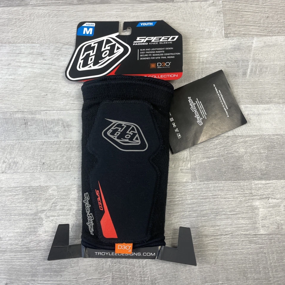 Troy Lee Designs Youth Solid Black Speed Knee Sleeve Youth Medium - Image 1 of 4