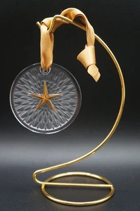 Lalique 2023 Plumes Annual Xmas Ornament Clear & Gold Star - Picture 1 of 8