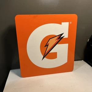 Heavy! Orange Gatorade Metal Advertisement Store Sign Double Sided - Picture 1 of 6