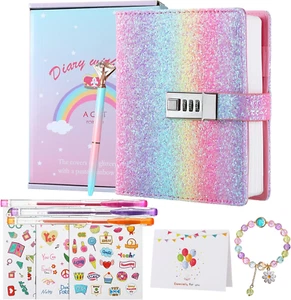 Diary with Lock for Girls, Password Locked Journals for Teen Girls, Secret Diary - Picture 1 of 14