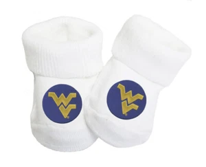 West Virginia Mountaineers Baby Toe Booties - Picture 1 of 1
