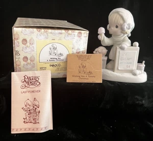 VINTAGE PRECIOUS MOMENTS 1987 "WISHING YOU A YUMMY CHRISTMAS" FREE SHIP - Picture 1 of 6
