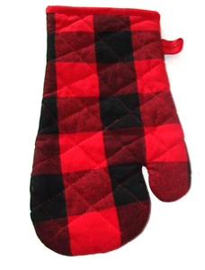 RUSTIC/CABIN Buffalo Plaid OVEN MITT 100% Cotton By Kathy Ireland Home [REDUCED] - Picture 1 of 3