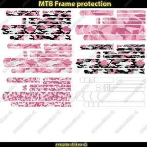 Mountain Bike (MTB) Frame Protection Stickers Wrap Decal 057-062 - Picture 1 of 9