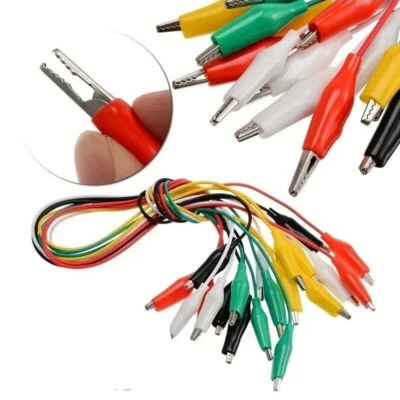 CHILITEC Krokodilklemmen Prüfklemmen Prüf Kabel Messleitung Klemme Messkabel Set 10 Stück