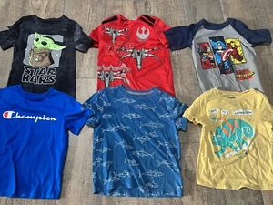 Little Kid Boy Short Sleeve T Shirt Bundle Lot Of 6 - Size 5 - Picture 1 of 2