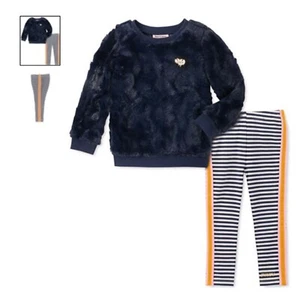 JUICY COUTURE Little Girls 2pc. FauxFur Sweatshirt & Leggings set Size 5 - Picture 1 of 2