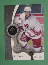 2005-06 UPPER DECK SP GAME USED KEITH BALLARD RC ROOKIE #117 /999 ARIZONA