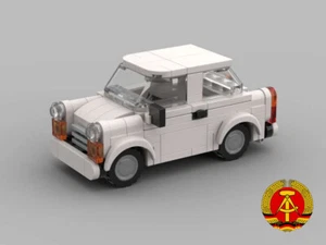 Bauanleitung Trabant 601 Limousine Trabi weiss DDR Klemmbaustein Modell - Bild 1 von 3