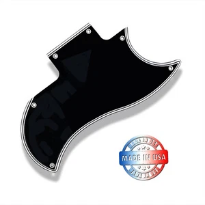 WIDE BEVEL 5 Ply Black/White Pickguard for Gibson SG Special 2018 Mini Humbucker - Picture 1 of 7