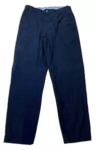 Brooks Brothers Herren blau Hudson Passform vorne flach Chino Business Hose Gr. 32 x 32 - Bild 1 von 9