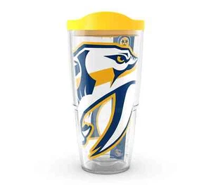 NASHVILLE PREDATORS, 24oz DOUBLE WALL, TUMBLER FROM TERVIS WITH LID INCLUDED - Picture 1 of 4