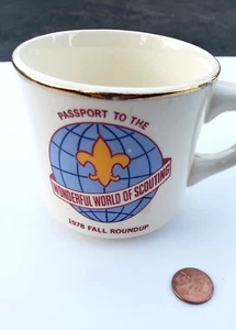 Vintage Passport to Wonderful World Scouting 1978 Fall Boy Scout Coffee Mug USA - Picture 1 of 6