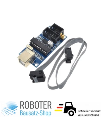 USB Tiny ISP Programmer mit Kabel 6/10pin für AVR Arduino Bootloader - Bild 1 von 2