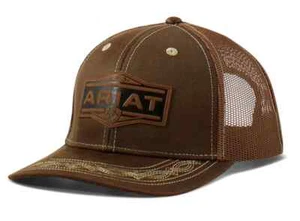 Ariat Western Mens Cap Baseball Hat Embroidered Logo Brown A300062902 - Picture 1 of 2