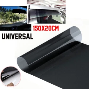 Car Front Visor Sun Strip Film Tint Windshield UV Shade Banner Black Accessories - Picture 1 of 12