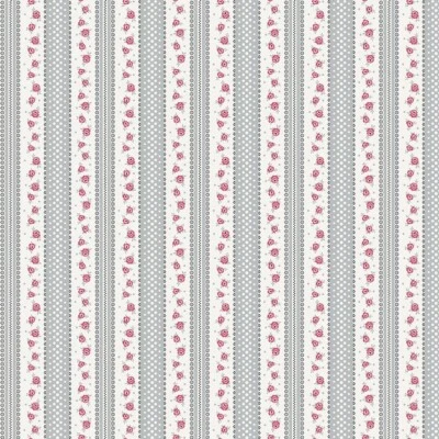 Tela gris claro Clothworks Audrey Rose Stripe Y4308-5 BTHY Foto 1 de 4