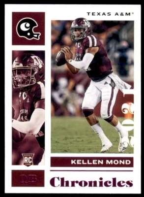 2021 Panini Chronicles Draft Picks Kellen Mond #20 RC Texas A&M Aggies - Image 1 of 2