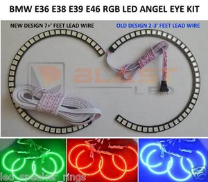 KIT OJOS DE ÁNGEL LED BMW RGB PARA SERIE 3,5,7 E38 E39 E46 MULTICOLOR 7' CABLE DE PLOMO - Imagen 1 de 8