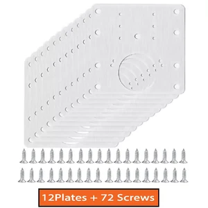 Kit Riparazione 12 Cerniere Porta Armadio Cucina Piastra e Viti Fissaggio Cerniere Armadio - Foto 1 di 6