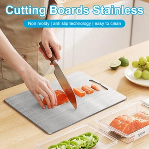 Tablas de cortar de titanio de doble cara tabla de cortar de titanio para cocina camping - Imagen 1 de 19
