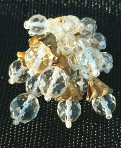Gorgeous Vintage Crystal and Goldtone Miriam Haskell Dress or Fur Clip - Picture 1 of 6