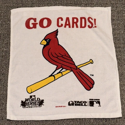 St. Louis Cardinals Texas Rangers 2011 MLB Official SGA World Series RALLY TOWEL Cover