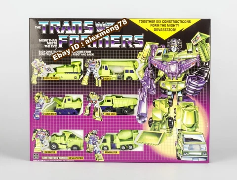Transformers G1 Devastator complete reissue brand new WITH BOX free shipping Cover