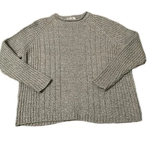 Vintage Luxury Green Textured Stripe Pullover Sweater / Women’s XL - Picture 1 of 4