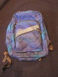 Mochila LL Bean Azul Púrpura Formas Geométricas Multi-Bolsillo Laptop Escuela 236564 - Imagen 1 de 7