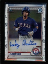 RANDY FLORENTINO 2020 BOWMAN CHROME ON CARD ROOKIE AUTOGRAPH AUTO RC AZ6546
