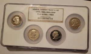 1979-S, 1980-S, 1981-S, 1999-P Susan B. Anthony Dollars– NGC PF69 Ultra Cameo - Picture 1 of 1