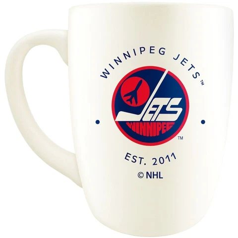 Winnipeg Jets The Sports Vault 14oz. Vintage Stamp Retro Diner Mug Hockey Cover