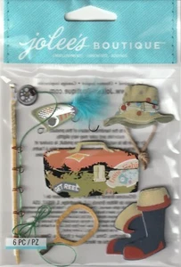 NUOVO! Adesivi 3D Jolee's Boutique tema pesca a mosca 97766 spedizione veloce gratuita! WOW! - Foto 1 di 1