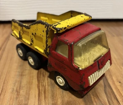 1970s Tonka Dump Truck 55010 Mound, MINN Red And Yellow pressed steel  - Image 1 of 4