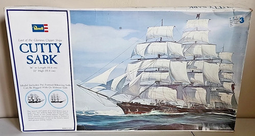 Revell Cutty Sark Kit # H-399 Open Kit Sealed Bags 36" long 22" high 1: ...
