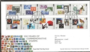 GB 2024 100YRS OF COMMEMORATIVE STAMPS FDC WITH TALENTS HOUSE CANCEL - Picture 1 of 1