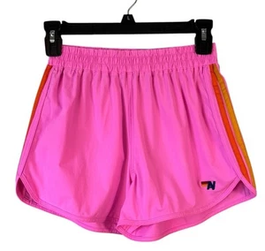 Aviator Nation Kids Five Stripe Flex Jogger Shorts Pink Size 14 FLAW READ SEE - Picture 1 of 5