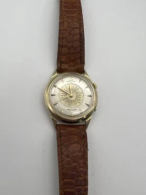 Reloj Pulsera Le Coultre Memovox 1958 Raro Vintage Caja Oro 14k 17 Joyas Cuerda Movimiento Foto 1 de 4