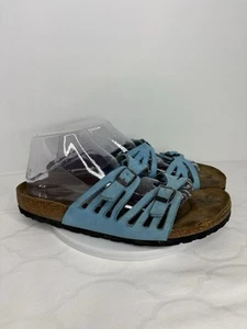 Birkenstock Granada Sandalen Damen Größe 41 (10 US) Türkis Blau Pantolette Schnalle - Bild 1 von 21