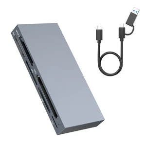 Aluminiowy czytnik kart USB 3.2 Gen2 10Gbps CFexpress typ B/CF/MS/XD/SD/TF - Zdjęcie 1 z 12