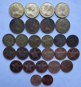 27 PIECE BAHAMAS ONE CENT COIN LOT 1966-2009 SOME UNCIRCULATED - Picture 1 of 2