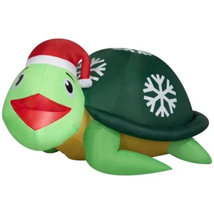 HOLIDAY TIME 3.2 FT  SEA TURTLE AIRBLOWN INFLATABLE OUTDOOR INDOOR CHRISTMAS - Picture 1 of 3