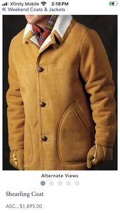 Cappotto Ben Silver Charlestown Marlboro Uomo Shearling Whiskey Taglia 44 - Foto 1 di 21