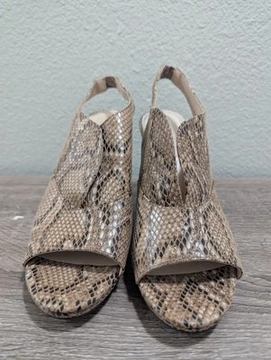 Salto agulha The Limited design pele de cobra biqueira aberta tamanho 8,5M - Imagem 1 de 4